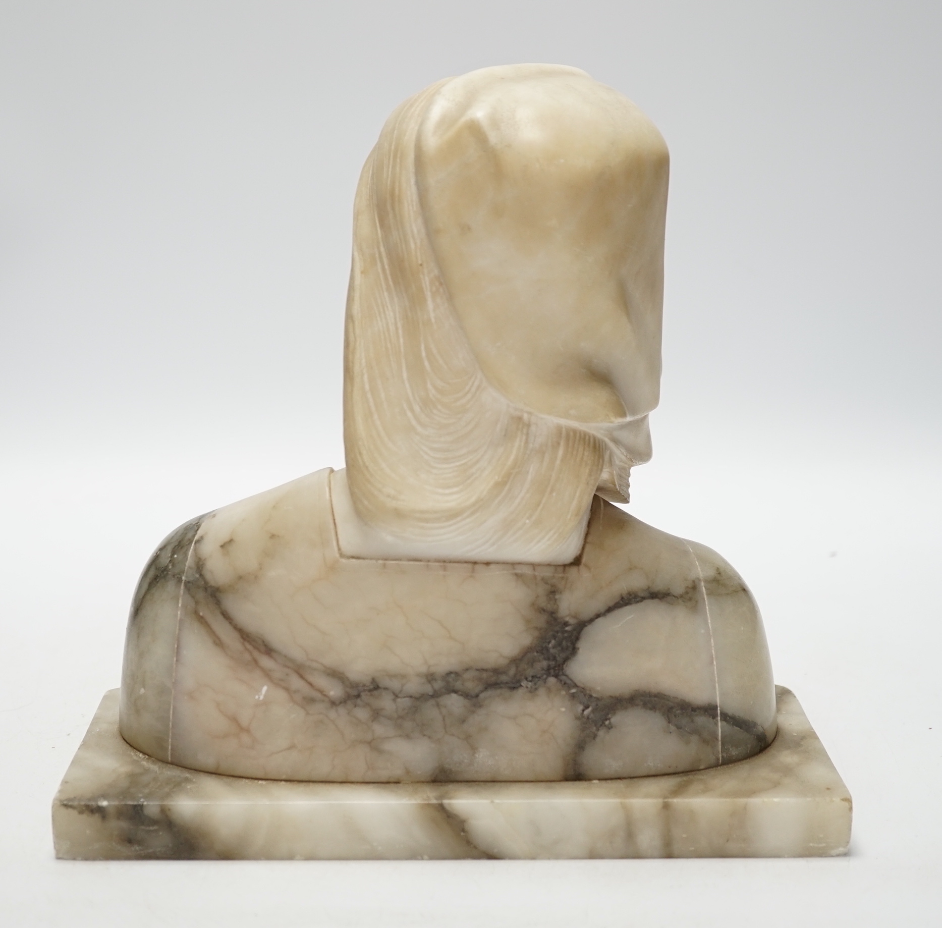 An early 20th century French marble bust of a lady, 24cm
